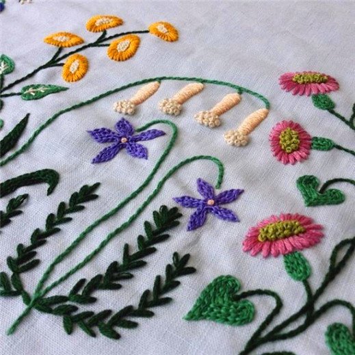 手工刺繡DIY：毛線刺繡26款圖案，繡在毛衣和毛呢服裝上都很漂亮