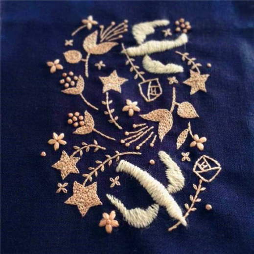 手工刺繡DIY：毛線刺繡26款圖案，繡在毛衣和毛呢服裝上都很漂亮