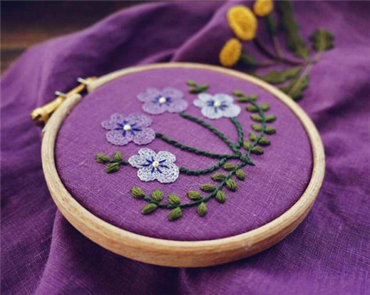 手工刺繡DIY：毛線刺繡26款圖案，繡在毛衣和毛呢服裝上都很漂亮