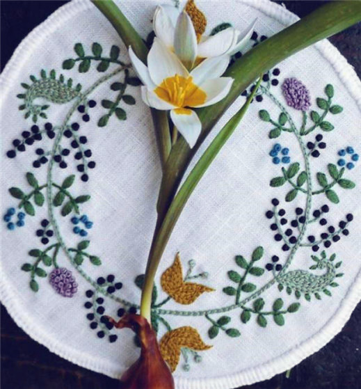 手工刺繡DIY：毛線刺繡26款圖案，繡在毛衣和毛呢服裝上都很漂亮