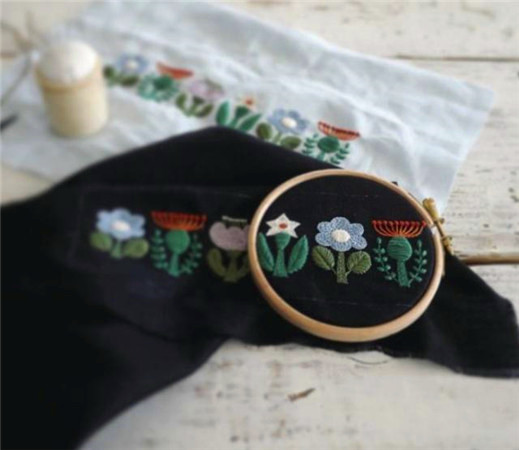 手工刺繡DIY：毛線刺繡26款圖案，繡在毛衣和毛呢服裝上都很漂亮